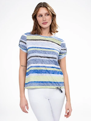 Short-sleeve semi-fitted t-shirt