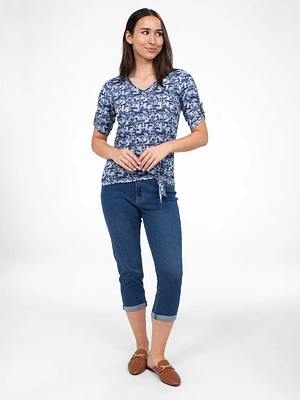 Short-sleeve semi-fitted t-shirt