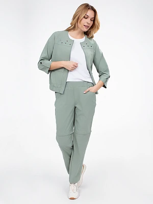 Semi-fitted 3/4 sleeve blazer
