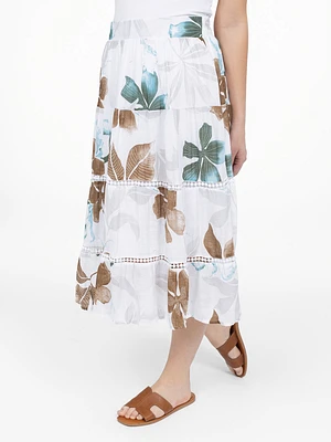 Mid-calf flared skirt