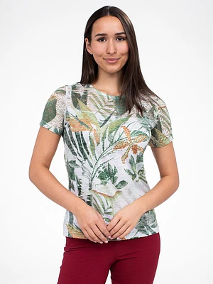 T-shirt semi-ajusté à manches courtes