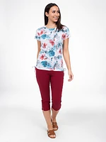 Short-sleeve semi-fitted t-shirt
