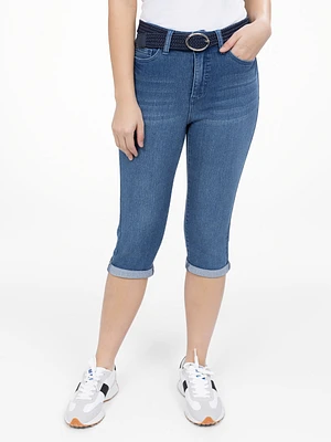 Capri skinny semi-ajusté en denim