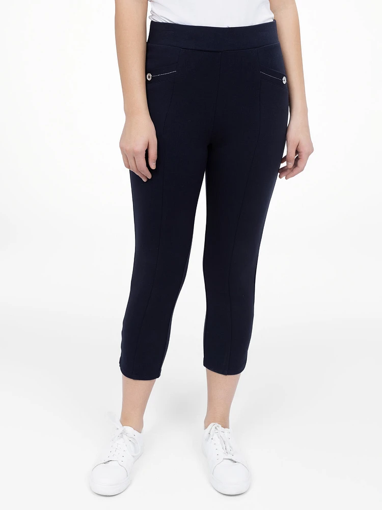 Straight pull-on capri