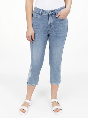 Capri skinny semi-ajusté en denim