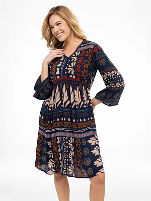 Flared midi dress