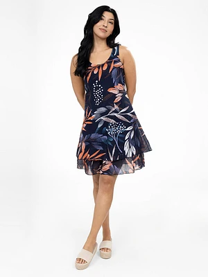 Flared midi dress