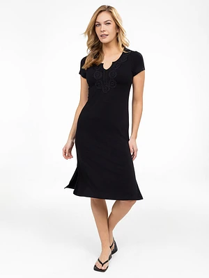 Robe midi ligne A en tricot