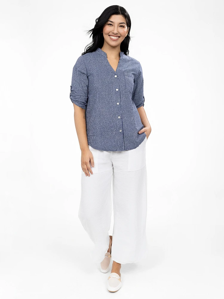 Pantalon semi ajusté