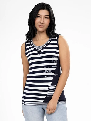 Semi-fitted tank top