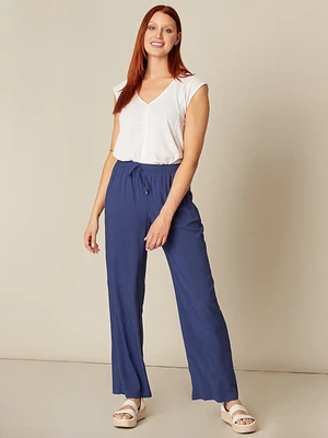 Pantalon droit décontracté à enfiler