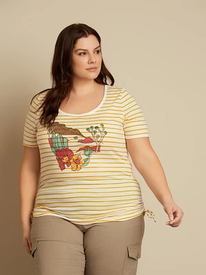 T-shirt semi-ajusté à manches courtes