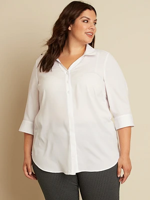 Blouse semi-ajustée à manches 3/4