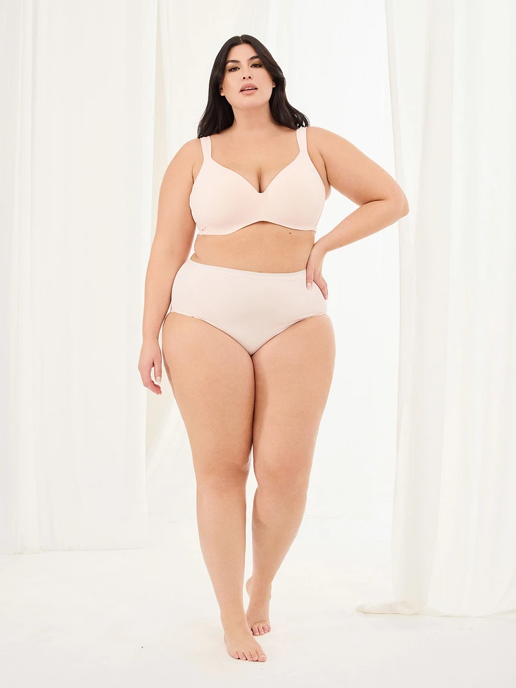 High-waisted microfiber panties
