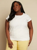 Short-sleeve flared tunic