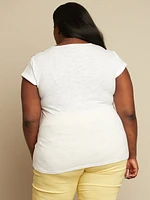 Short-sleeve flared tunic