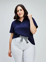Short-sleeve semi-fitted t-shirt
