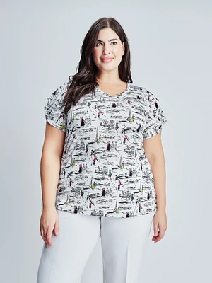 T-shirt semi-ajusté à manches courtes