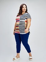 Short-sleeve semi-fitted t-shirt