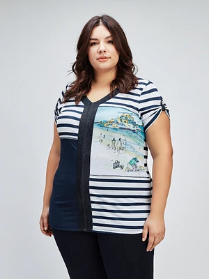 T-shirt semi-ajusté à manches courtes