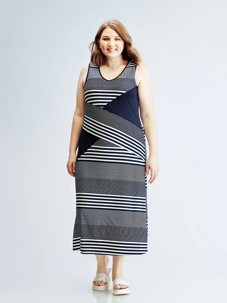 Robe maxi ligne A en tricot