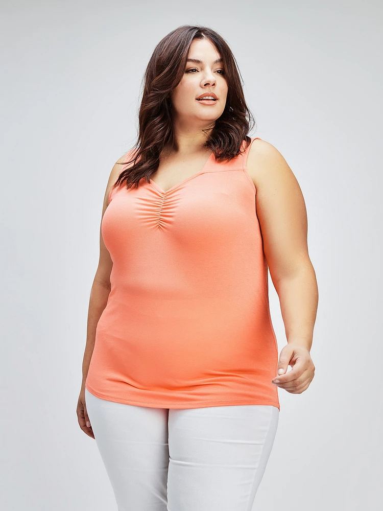 Semi-fitted tank top