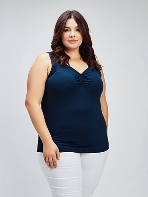 Semi-fitted tank top