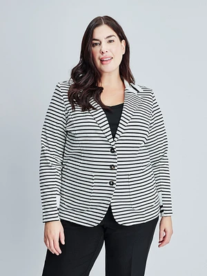 Veste semi-ajustée en tricot à manches longues
