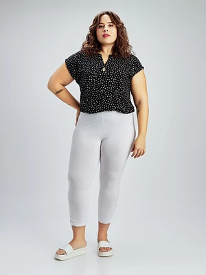 Capri skinny ajusté en tricot à enfiler