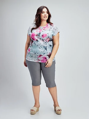 Short-sleeve semi-fitted t-shirt