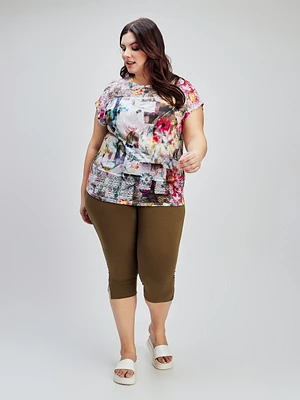 Short-sleeve semi-fitted t-shirt