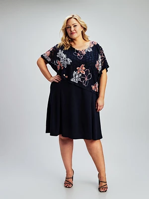 Robe midi évasée en tricot