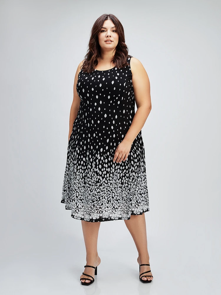 A line mid-calf knit dress