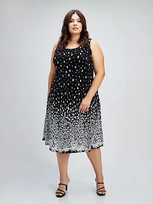 Robe mi-mollet ligne A en tricot