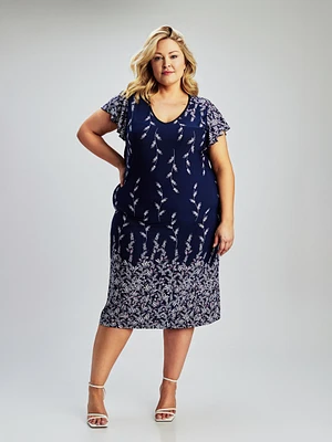 Robe mi-mollet ligne A en tricot