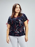 Short-sleeve semi-fitted t-shirt