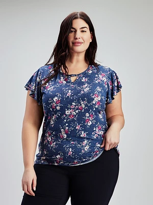 Short-sleeve semi-fitted t-shirt