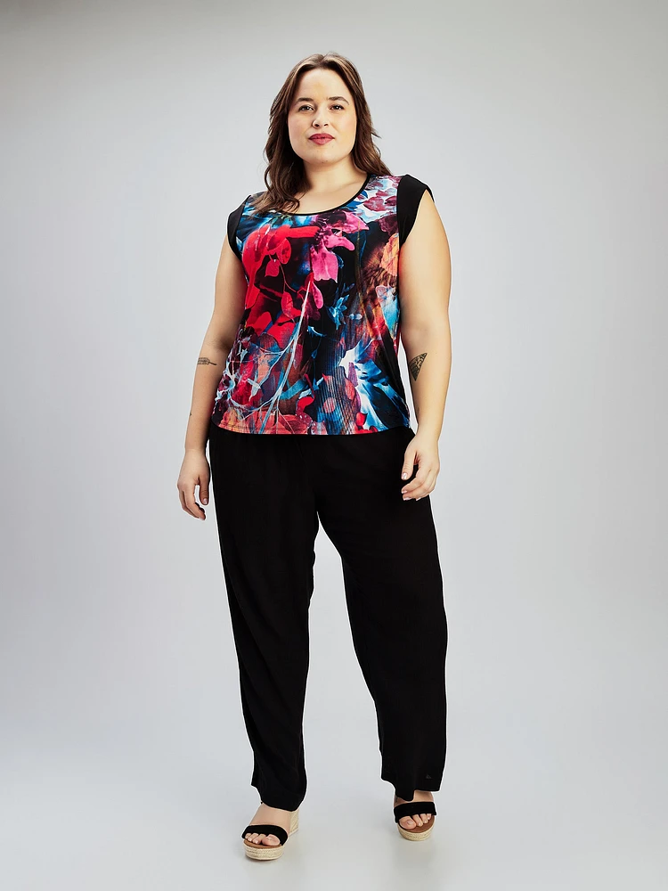 Short-sleeve loose tunic