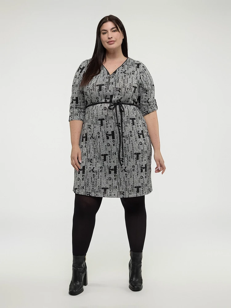 Robe midi ligne A en tricot