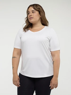T-shirt semi-ajusté à manches courtes