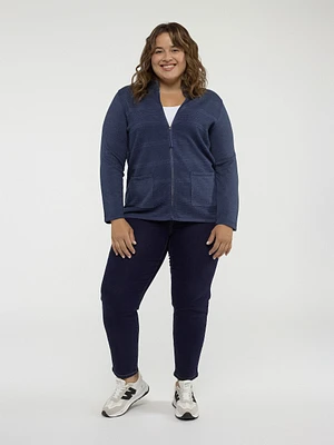 Cardigan semi-ajusté à manches longues