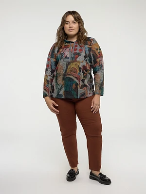 T-shirt semi-ajusté à manches longues
