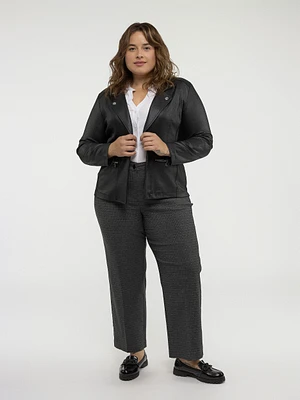 Cropped semi-fitted blazer