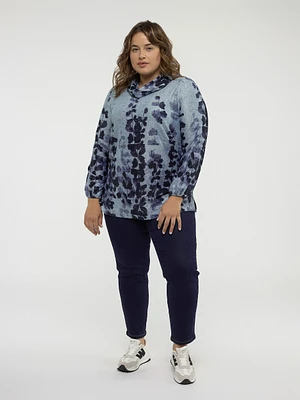 3/4-sleeve semi-fitted tunic