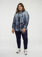 3/4-sleeve semi-fitted tunic