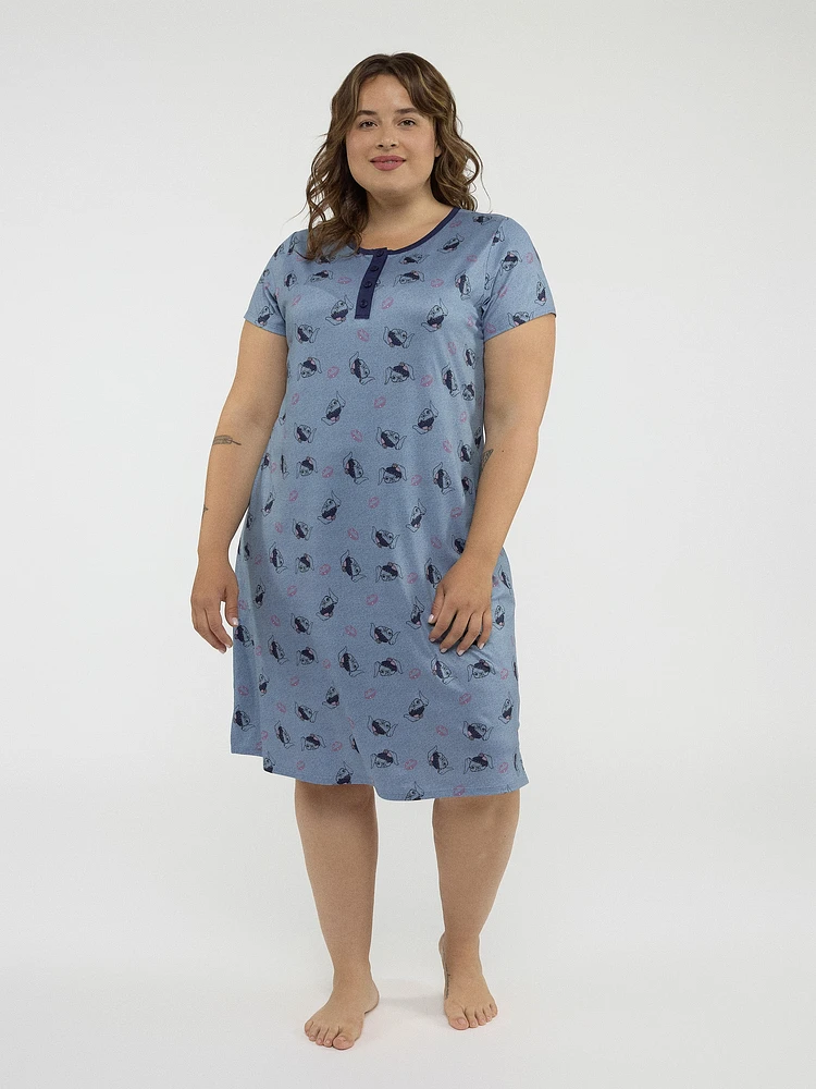 Robe de nuit droite