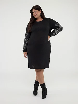 Robe midi en tricot