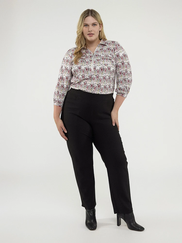 Pantalon habillé étroit à enfiler - Petite