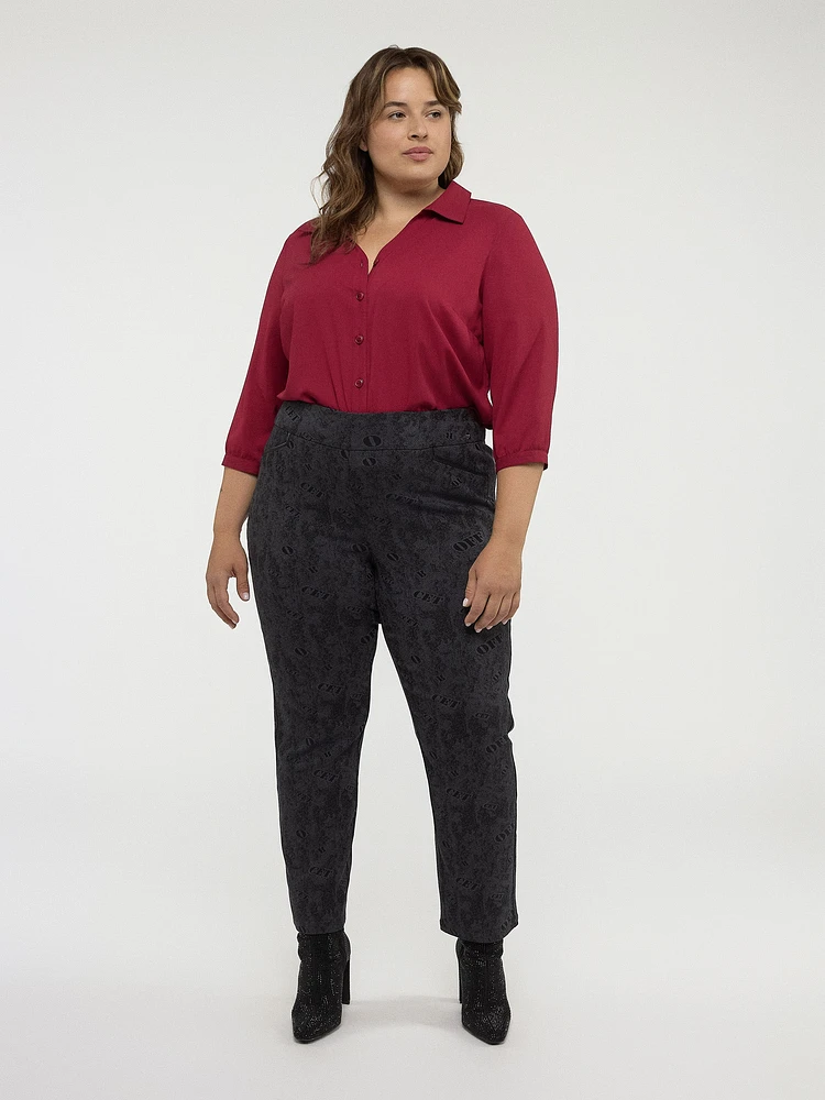 Straight semi-fitted pull-on pant - Petite