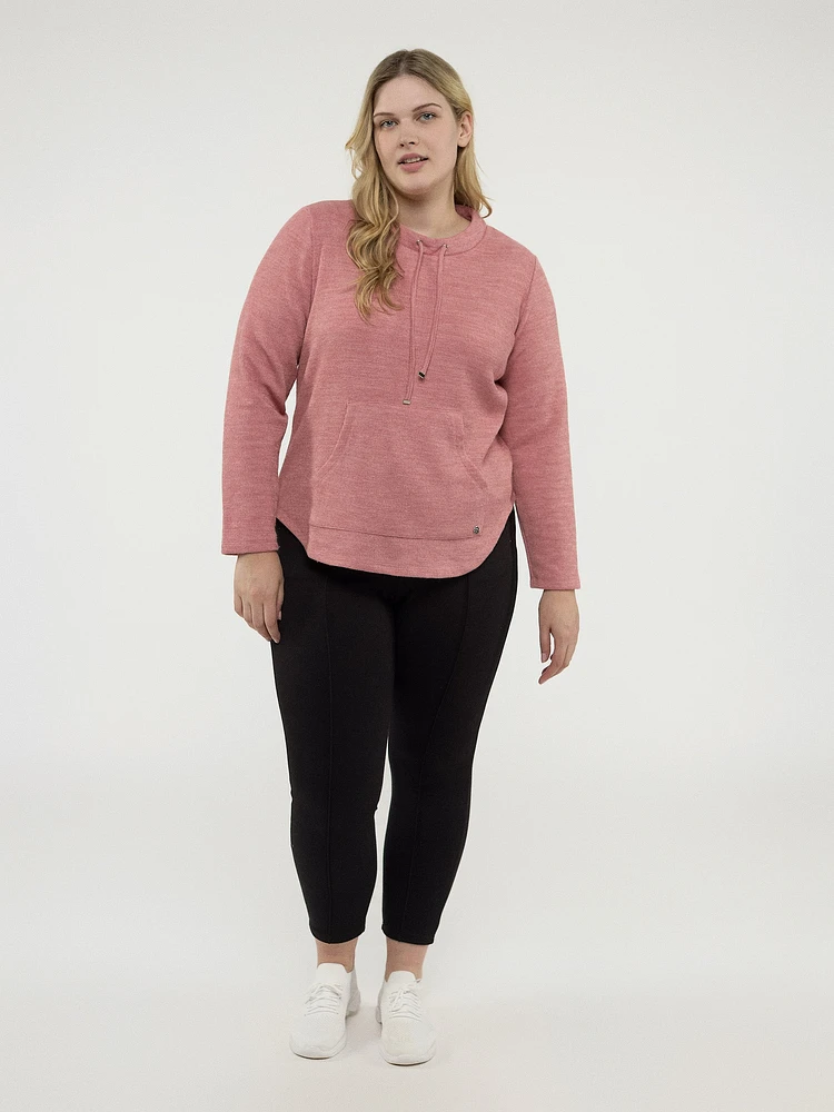 Long-sleeve semi-fitted t-shirt
